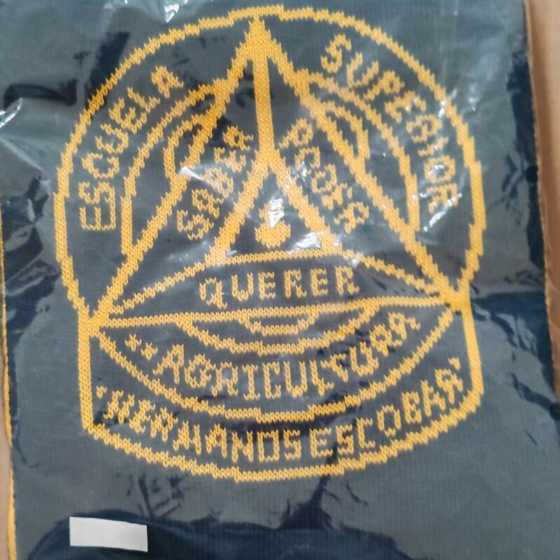 Bufanda azul con logo